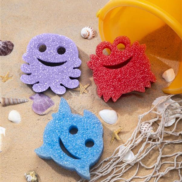 Scrub Mommy Summer Shapes Sponge Bundle and Microfiber Towels | scrubdaddy Selection | Scrubdaddystart 91AB - Image 4